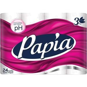 Papia Tuvalet Kağıdı (3 Katlı) 96 Lı Set Klasik (4PK*24)