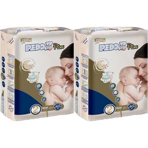 Pedo Plus Bebek Bezi Beden:2 (3-6KG) Mini 80 Adet Jumbo Ekonomik Pk