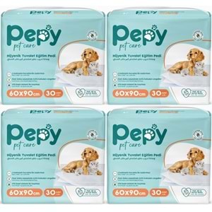 Pepy Evcil Hayvan Tuvalet Eğitim Pedi 60*90CM 120 Adet (4PK*30)