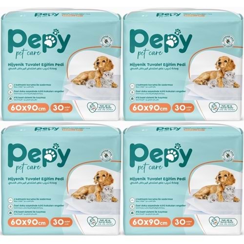 Pepy Evcil Hayvan Tuvalet Eğitim Pedi 60*90CM 120 Adet (4PK*30)