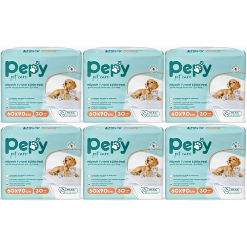 Pepy Evcil Hayvan Tuvalet Eğitim Pedi 60*90CM 180 Adet (6PK*30)