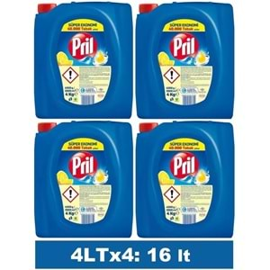 Pril Sıvı Bulaşık Deterjanı 16LT Limon (1 Koli)