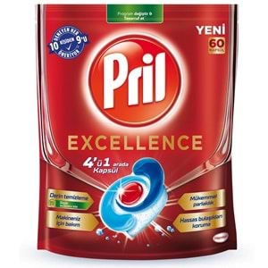 Pril Bulaşık Makinesi Deterjanı Kapsül Tablet Excellence 4 ü 1 Arada 120 Adet (2PK*60)