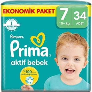 Prima Bebek Bezi Beden:7 (15+Kg) XX Large 102 Adet Ekonomik Fırsat Pk