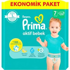 Prima Bebek Bezi Beden:7 (15+Kg) XX Large 102 Adet Ekonomik Fırsat Pk