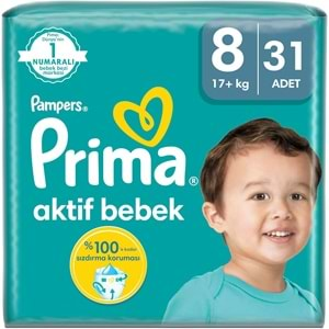 Prima Bebek Bezi Beden:8 (17+Kg) XXX Large 93 Adet Ekonomik Fırsat Pk