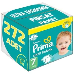 Prima Bebek Bezi Beden:7 (15+Kg) XX Large 272 Adet Ultra Ekonomik Fırsat Pk