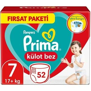 Prima Külot Bebek Bezi Beden:7 (17+Kg) XXL 104 Adet Ekonomik Fırsat Pk