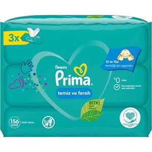 Prima Islak Havlu Mendil Temiz ve Ferah (Bitki Bazlı) 6 Lı Set (2PK*3) 312 Yaprak