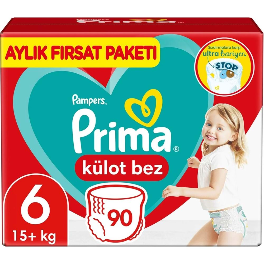 Prima Külot Bebek Bezi Beden:6 (15+KG) Extra Large 270 Adet Aylık Süper Ekonomik Fırsat Pk