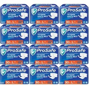 Prosafe Hasta Bezi Yetişkin Bel Bantlı Tekstil Yüzey L-Büyük Boy 360 Adet (12PK*30)