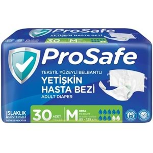 Prosafe Hasta Bezi Yetişkin Bel Bantlı Tekstil Yüzey M-Orta Boy 90 Adet (3PK*30)