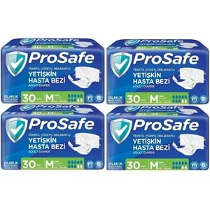 Prosafe Hasta Bezi Yetişkin Bel Bantlı Tekstil Yüzey M-Orta Boy 120 Adet (4PK*30)