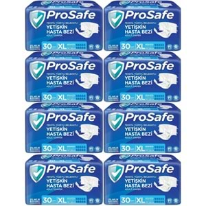 Prosafe Hasta Bezi Yetişkin Bel Bantlı Tekstil Yüzey XL-Extra Large Boy 240 Adet (8PK*30)