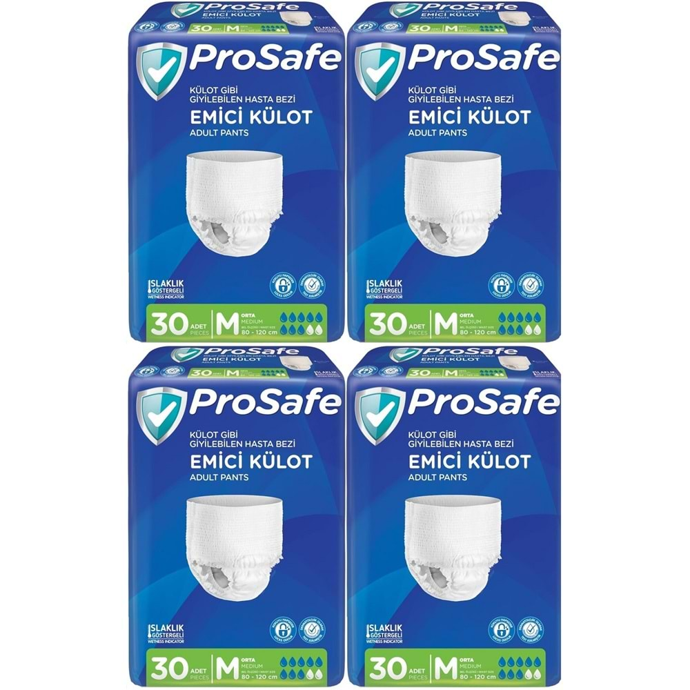 Prosafe Emici Külot Hasta Bezi Orta-Medium 120 Adet (4PK*30)