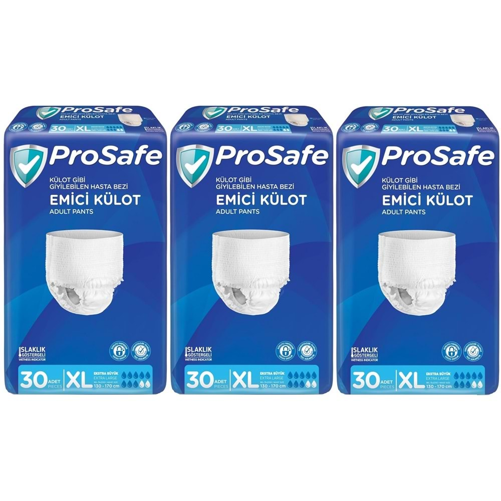 Prosafe Emici Külot Hasta Bezi XL-Extra Large 90 Adet (3PK*30)