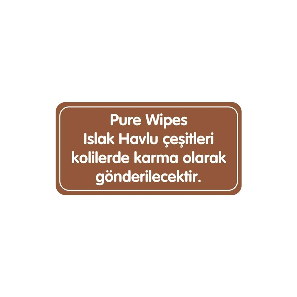 Pure Baby Wipes Islak Havlu Mendil 50 Yaprak 20 Li Set (1000 Yaprak) (Meyveli)