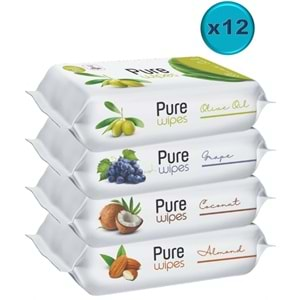 Pure Baby Wipes Islak Havlu Mendil 50 Yaprak 48 Li Set (2400 Yaprak) (Meyveli)