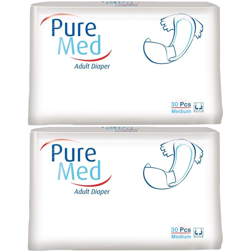 Puremed Hasta Bezi Bel Bantlı Tekstil Yüzey M-Orta 60 Adet (2PK*30)