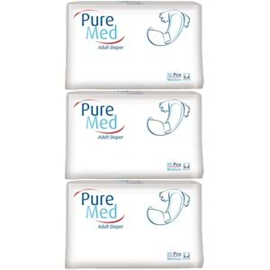 Puremed Hasta Bezi Bel Bantlı Tekstil Yüzey M-Orta 90 Adet (3PK*30)