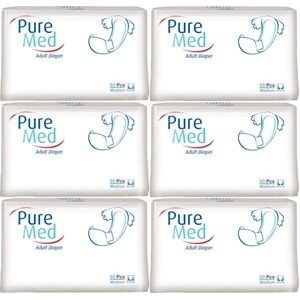 Puremed Hasta Bezi Bel Bantlı Tekstil Yüzey M-Orta 180 Adet (6PK*30)