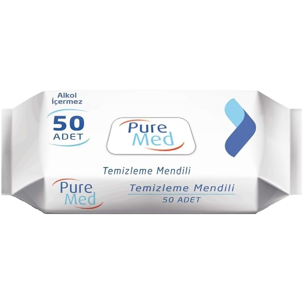 Puremed Vücut Temizleme Mendili 50 Yaprak (4 Lü Set)