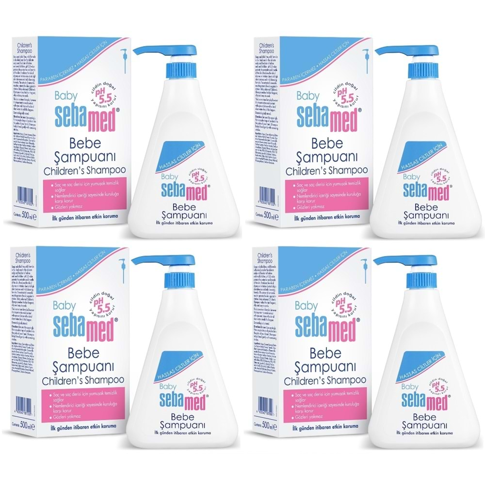 Sebamed Bebek Şampuanı 500Ml Pompalı (4 Lü Set)