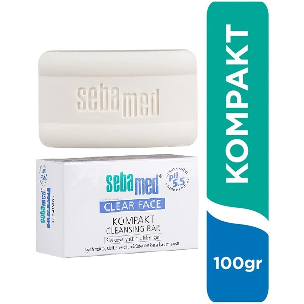 Sebamed Clear Face Kompakt Yüz Temizleme Barı Sabun Sivilceye Yatkın Cilt 100GR (3 Lü Set)