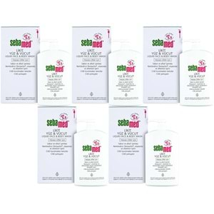 Sebamed Yüz ve Vücut Temizleyici Likit 1000ML (5 Li Set)