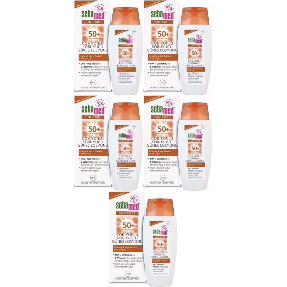 Sebamed Sun Care Çok Yönlü Koruyucu Güneş Losyonu 50+ Faktör 150ML (5 Li Set)