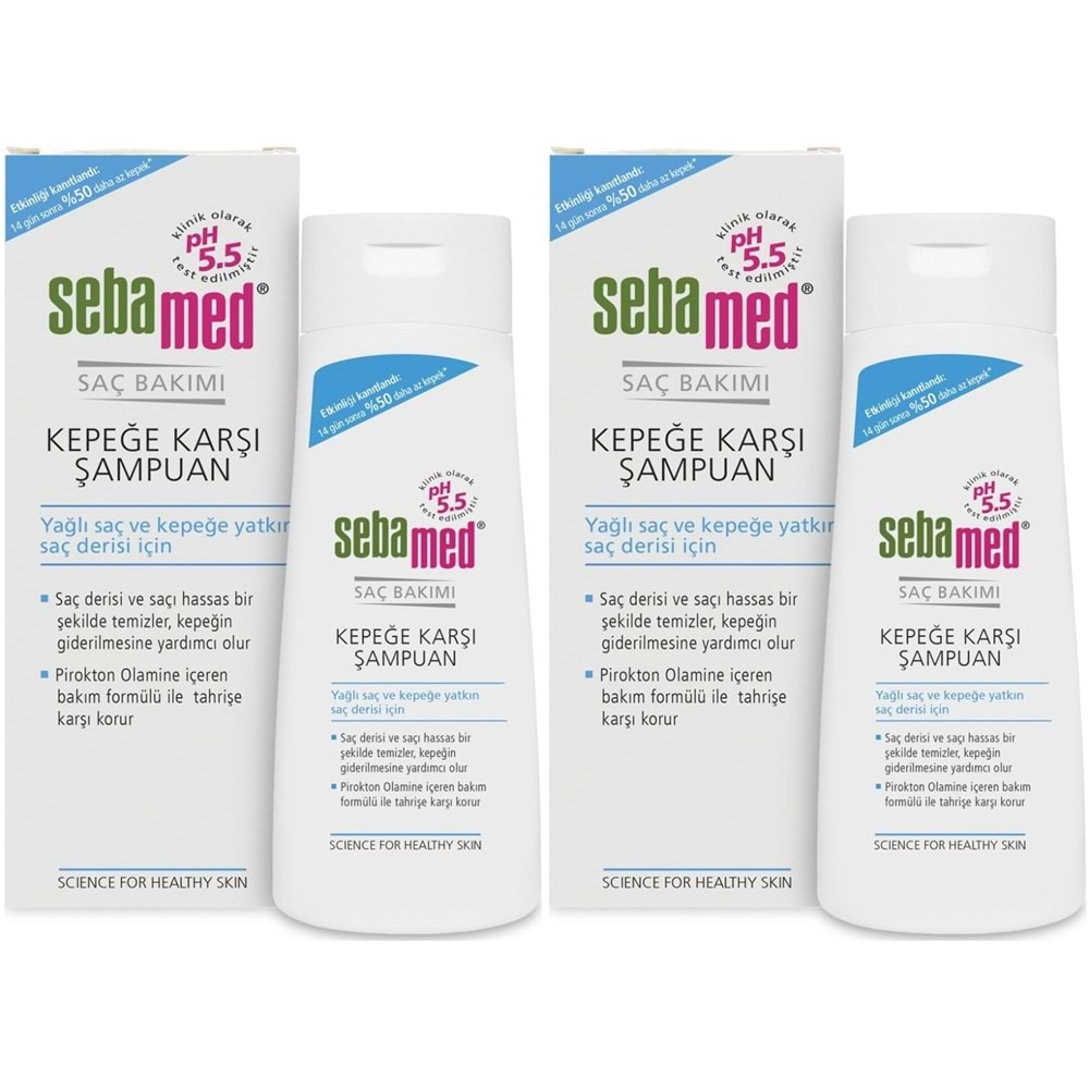 Sebamed Şampuan 200ML Kepeğe Karşı (Yağlı ve Kepeğe yatkın saç derisi İçin) (2 Li Set)