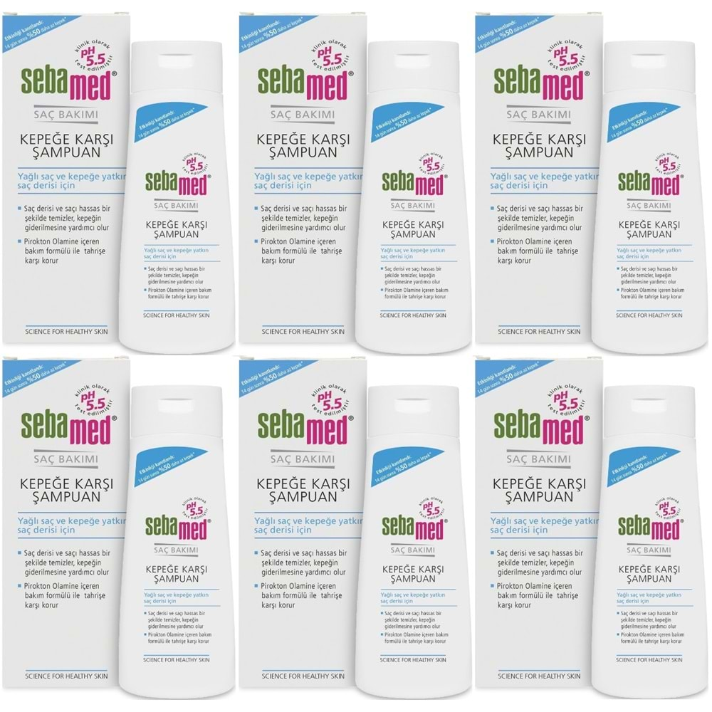 Sebamed Şampuan 200ML Kepeğe Karşı (Yağlı ve Kepeğe yatkın saç derisi İçin) (5 Li Set)