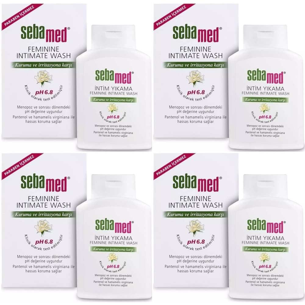 Sebamed İntim Menapoz Likit 200ML PH6.8 (Genital Bölge Temizleyici) (4 Lü Set)