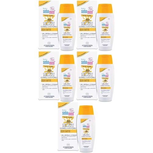 Sebamed Sun Care Bebek Güneş Losyonu Kremi 50+ Faktör 150ML (Hassas Ciltler İçin) (5 Li Set)