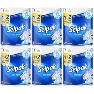 Selpak Kağıt Havlu (3 Katlı) Dev Rulo (6 Lı Set)