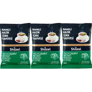 Shazel Hazır Türk Kahvesi 300GR Naneli (3 Lü Set) (3PK*100GR)