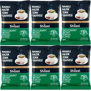 Shazel Hazır Türk Kahvesi 600GR Naneli (6 Lı Set) (6PK*100GR)