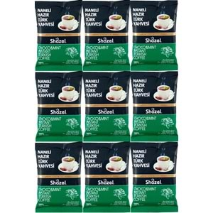 Shazel Hazır Türk Kahvesi 900GR Naneli (9 Lu Set) (9PK*100GR)