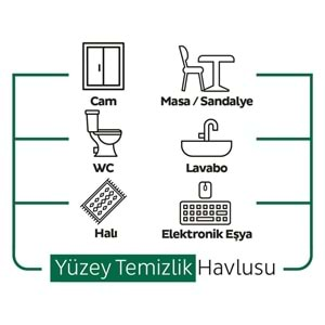 Sleepy Easy Clean Yüzey Temizlik Havlusu 100 Yaprak Plastik Kapaklı (24 Lü Set) 2400 Yaprak