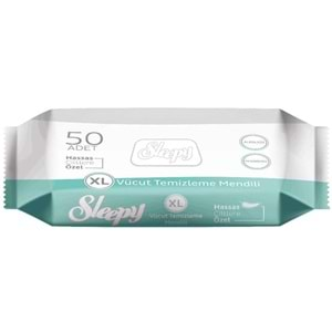 Sleepy Hasta Vücut Temizleme Islak Mendil Havlu 50 Yaprak XL (4 Lü Set)