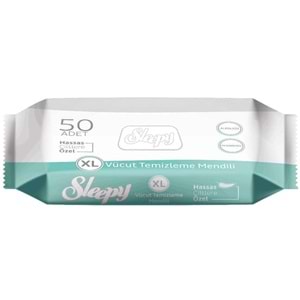 Sleepy Hasta Vücut Temizleme Islak Mendil Havlu 50 Yaprak XL (5 Li Set)