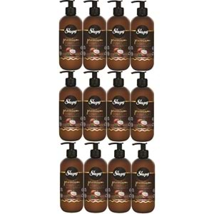 Sleepy Sıvı Sabun Premium 500ML Brown Care Seri (Doğal Badem/Hindistan Cevizi/Argan) (12 Li Set)