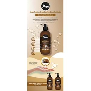 Sleepy Sıvı Sabun Premium 500ML Brown Care Seri (Doğal Badem/Hindistan Cevizi/Argan) (12 Li Set)