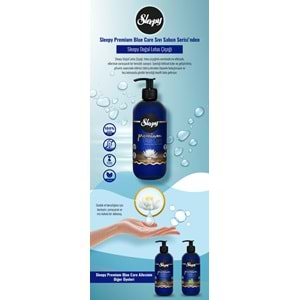 Sleepy Sıvı Sabun Premium 500ML Blue Care Seri (Doğal Lotus Çiçeği/Deniz Yosunu/Su Nane) (12 Li Set)