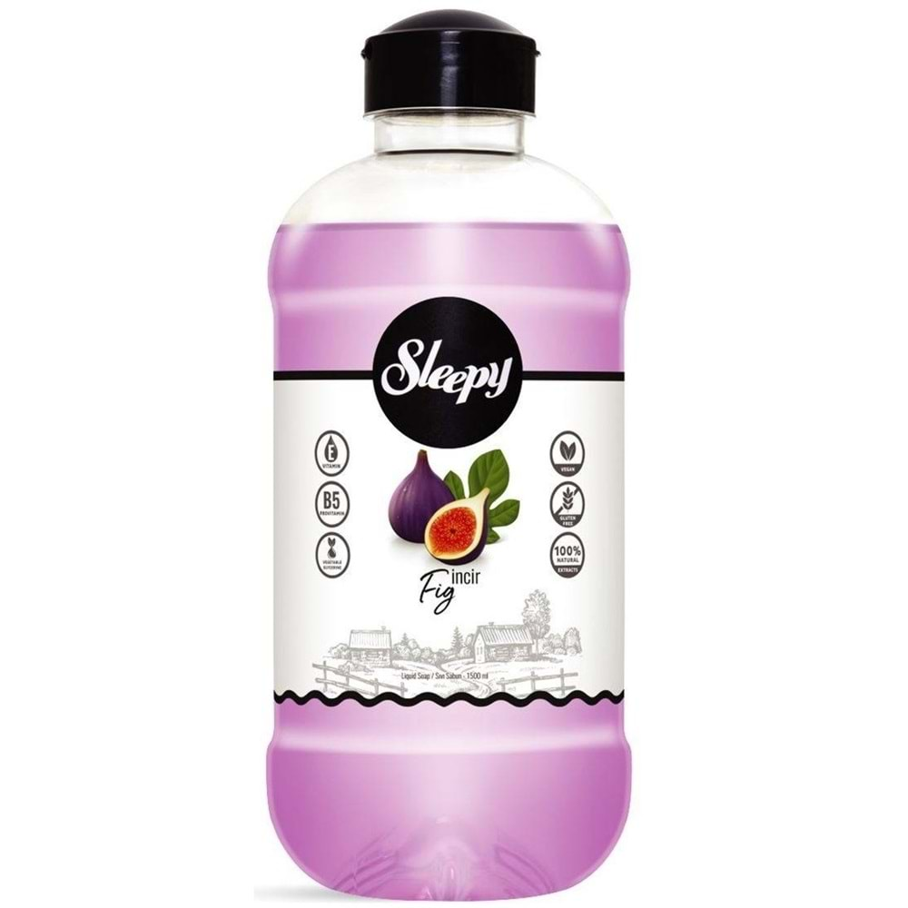 Sleepy Sıvı Sabun 1500ML Fig/İncir (6 Lı Set)