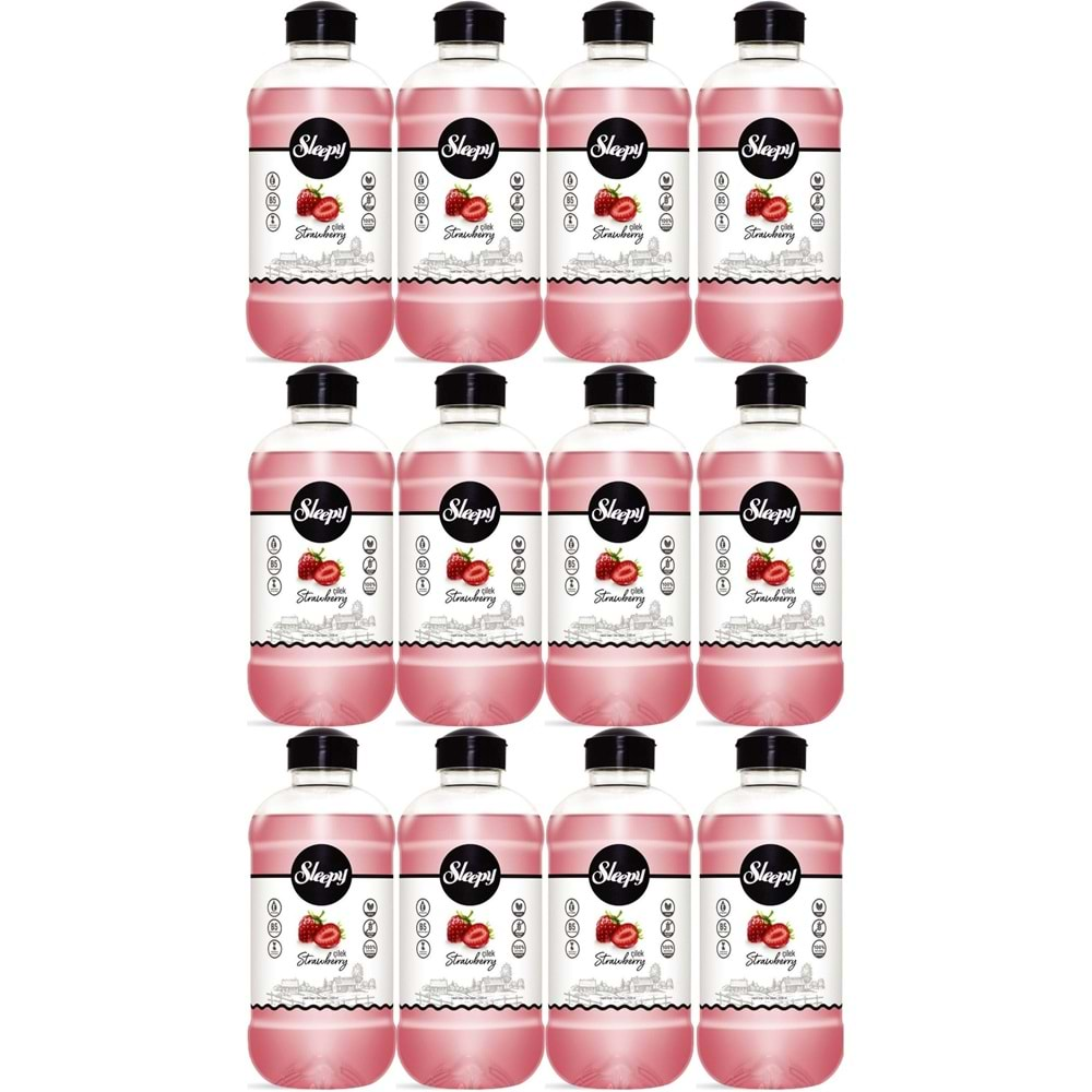 Sleepy Sıvı Sabun 1500ML Strawberry/Çilek (12 Li Set)