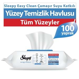 Sleepy Easy Clean Yüzey Temizlik Havlusu 100 Yaprak Çamaşır Suyu Etkili (12 Li Set) 1200 Yaprak