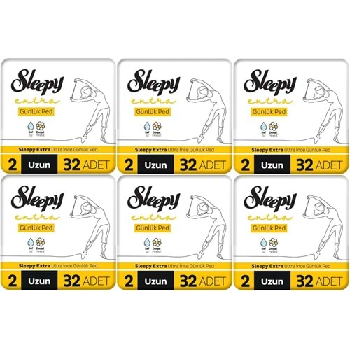 Sleepy Extra Günlük Ped Uzun 192 Adet Standart Pk (6PK*32)