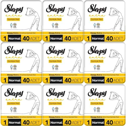 Sleepy Extra Günlük Ped Normal 360 Adet Mega Pk (9PK*40)