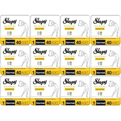 Sleepy Extra Günlük Ped Normal 480 Adet Mega Pk (12PK*40)